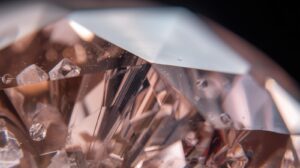 シンプルなダイヤのネックレス3カラット。光の反射を入れて