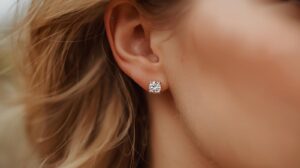 シンプルなダイヤのネックレス3カラット。光の反射を入れて